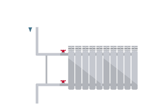 Однотрубная система боковое подключение радиатора