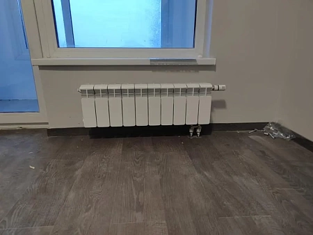 Установка 4 радиаторов на сварке