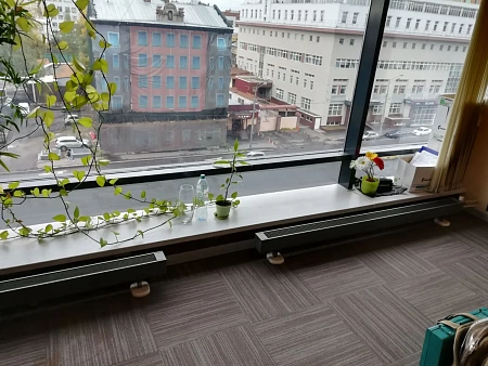 Установка 4 радиаторов на сварке